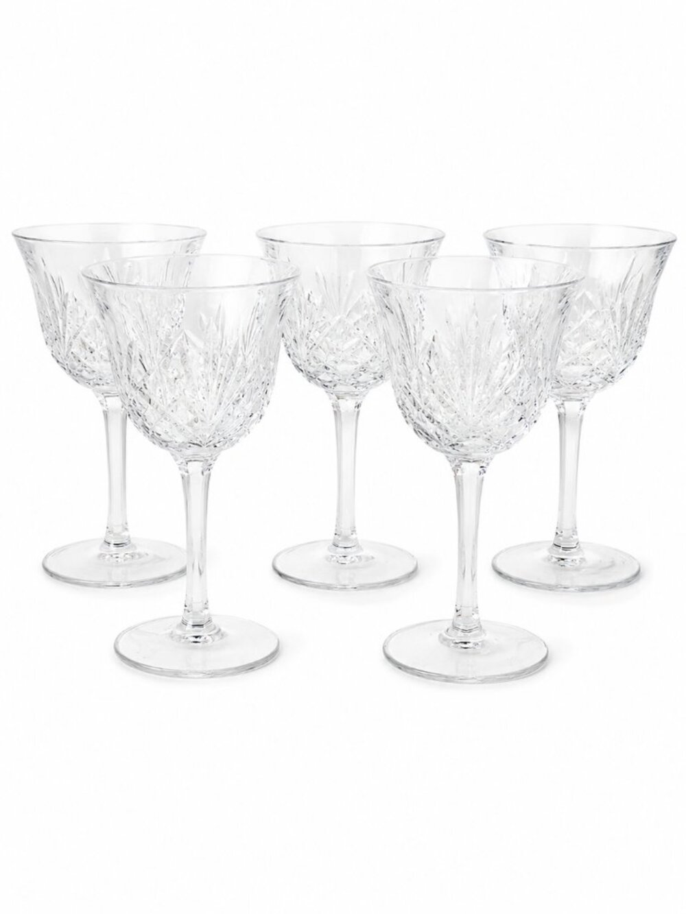 Gorham Clear Cut Crystal Wine Glasses - Clear